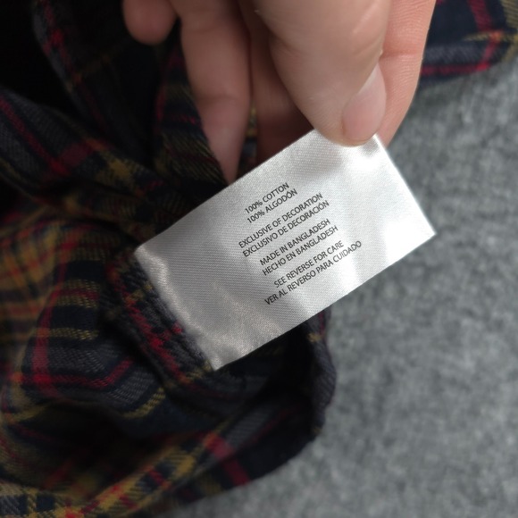 Eddie Bauer Shirt Mens Extra Large Brown Ohio Plaid Flannel Hiking Outdoors - Picture 7 of 14